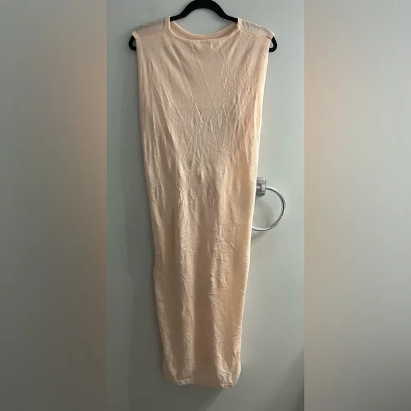 Mango peach tie front midi dress casual summer dress - Picture 3 of 6